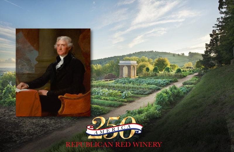 The biggest wine drinker” in spirit and practice: President Thomas Jefferson 🍇
