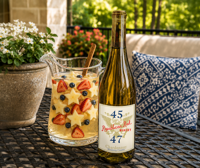 white sangria with Chardonnay and fresh fruit