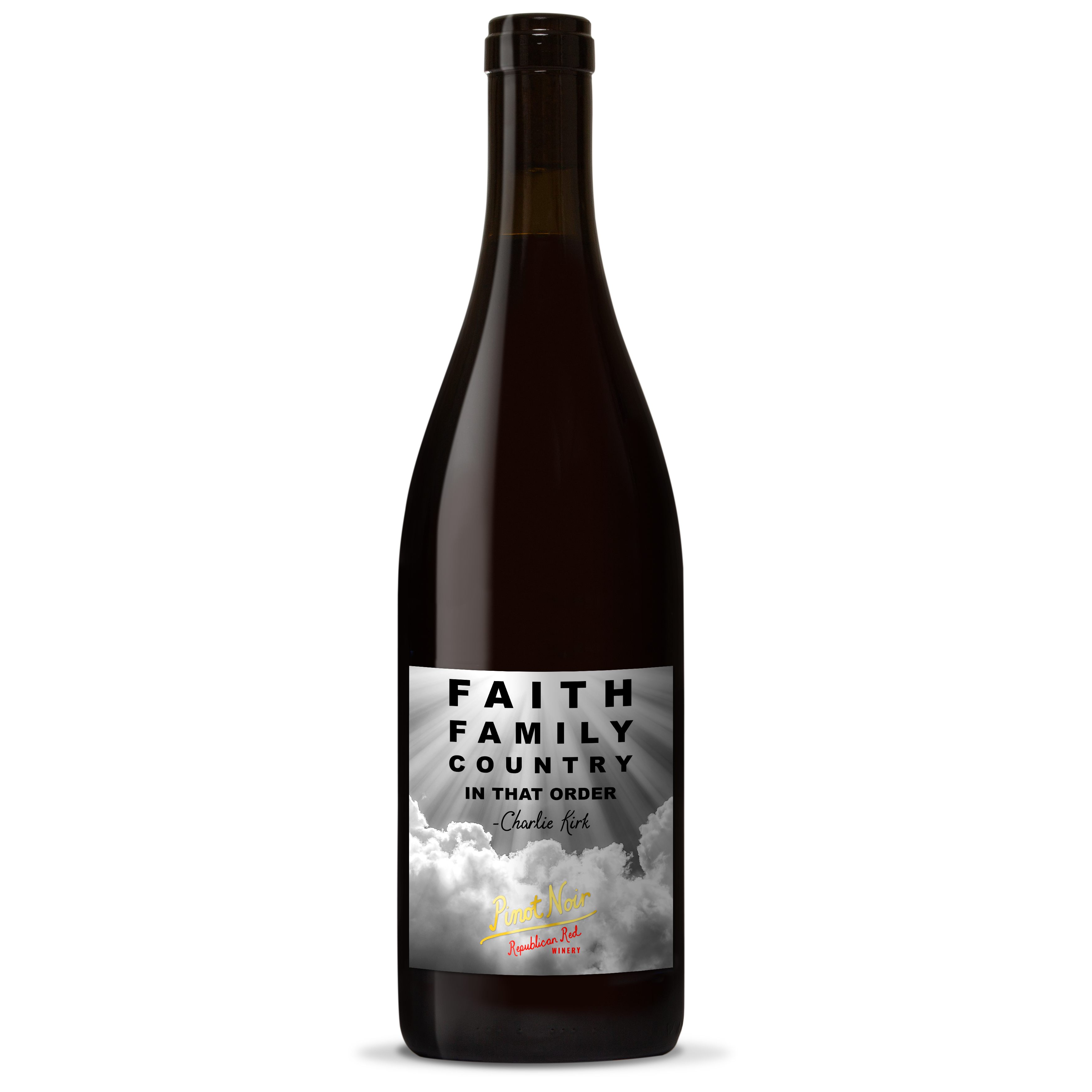 Charlie Kirk 'Faith, Family, Country' Pinot Noir