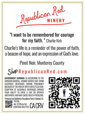Charlie Kirk 'Faith, Family, Country' Pinot Noir
