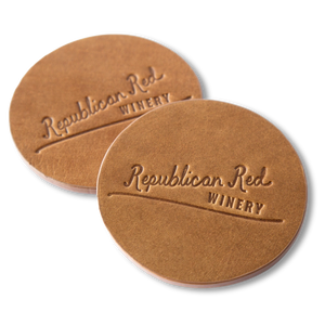Republican Red Leather Coasters